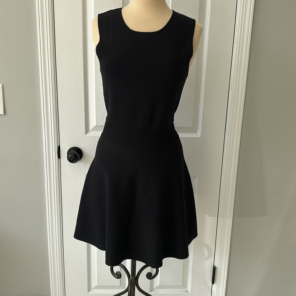 Theory Knit Dominay Ventura Black Dress